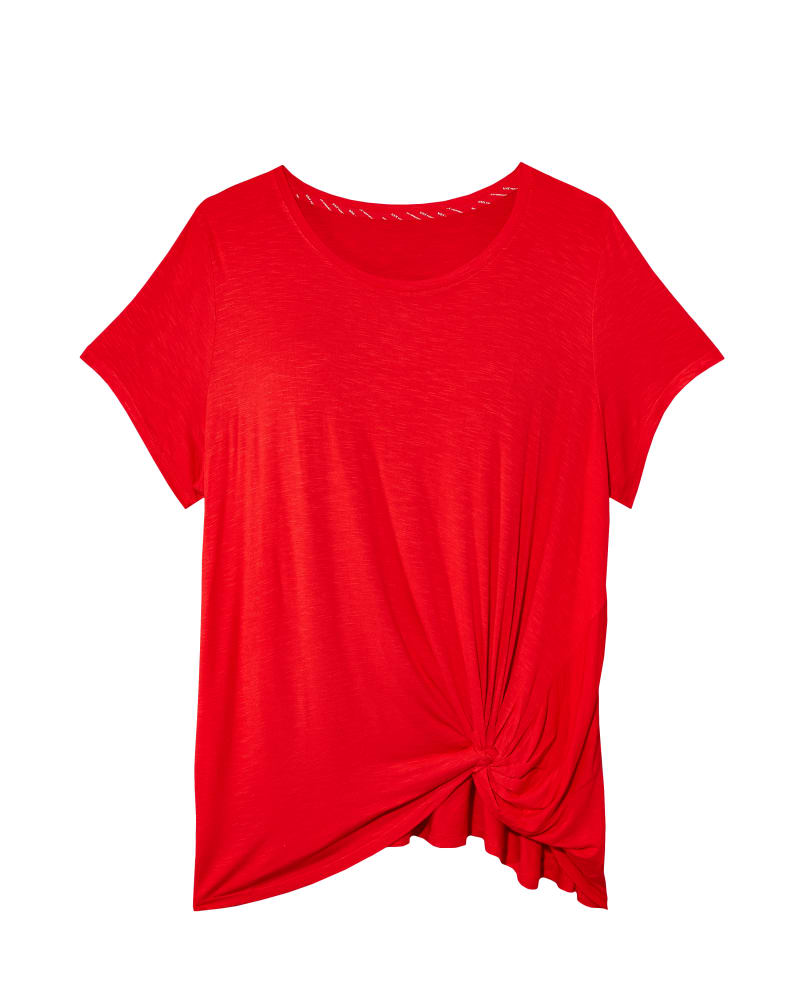 Front of plus size Rue Side-Twist Tee by Marc NY | Dia&Co | dia_product_style_image_id:129793